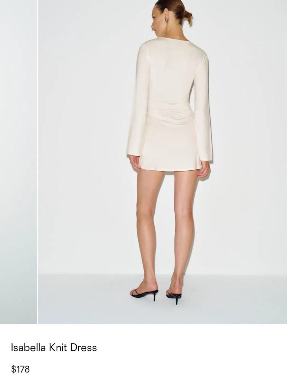 Reformation Isabella Knit Dress Ivory - Size XL